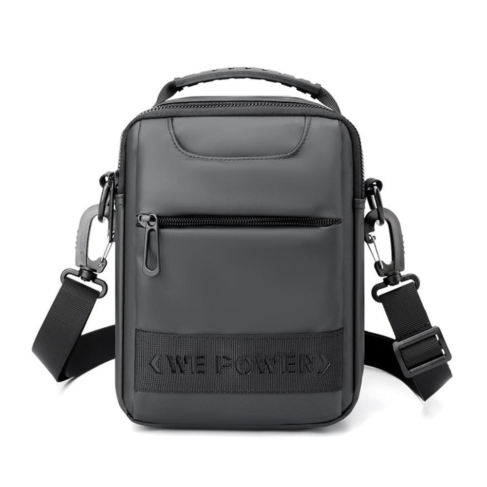 Casual Men Crossbody Bag Large Capacity Nylon Wearable Belt Hanging Bag Multi-Pockets Multi-functional Small Shoulder Bag Travel