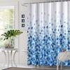 Bath Drape Wrinkle Resistant Wear Resistant Lightweight Long Geometrical Printed Shower Curtain for Hotel