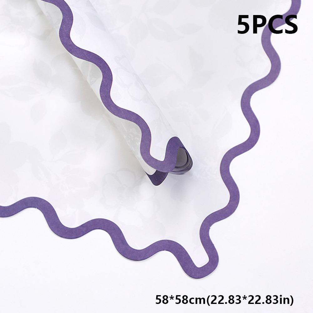 Kraft Paper INS Flower Wrapping Paper Wavy Border Bouquet Wrapping Material Fashion DIY Crafts