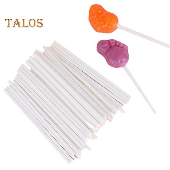 100 шт. палочки для торта, широкое применение, изготовление конфет белого цвета, прочный, универсальный, леденец, топпер для торта, палочки для лечения для кухни