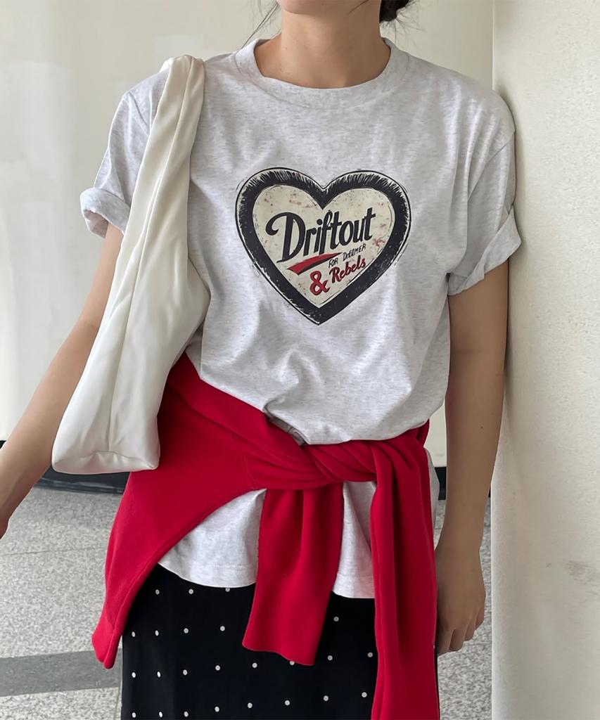 DRIFTOUT Double Layer Level Heart Short Sleeve T-Shirt (3 Colors)
