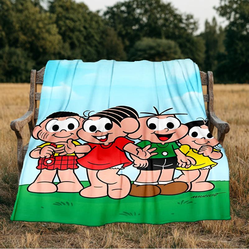 Monica's Adventures In Colorful Land ThrowsBlanket Flannel Blankets Plush for Couch Bed Gifts for Men Women Travel picnic blanket Christmas fan gift
