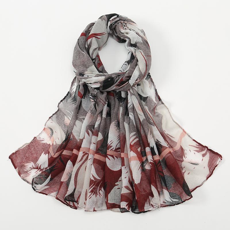 New Printed Muslim Hijab Scarf For Women Cotton Viscose Floral Scarf Shawls Muslim Headscarf Wraps Foulard Headband Turbans