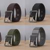 Zinc Alloy Buckled Canvas Belt With Versatile Style For Men Work Travel And