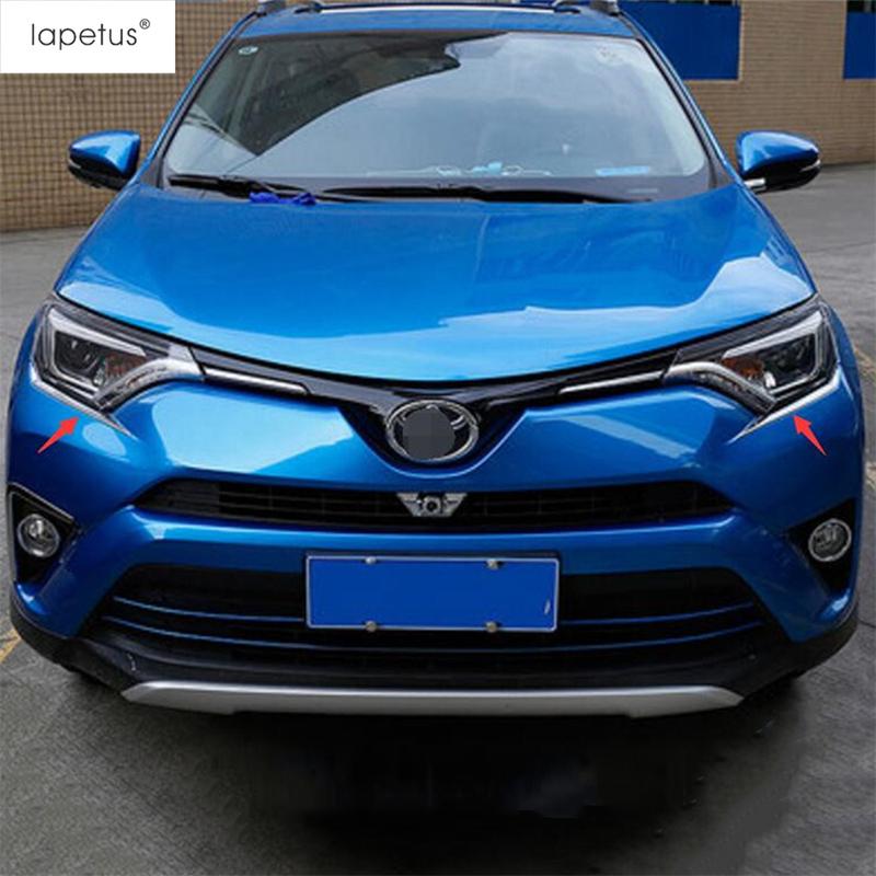 Для Toyota Rav4 Rav 4 2016 - 2018 Передняя фара Лампа Накладка Бровь Молдинг Накладка Крышка ABS Хромированные Аксессуары Внешний вид