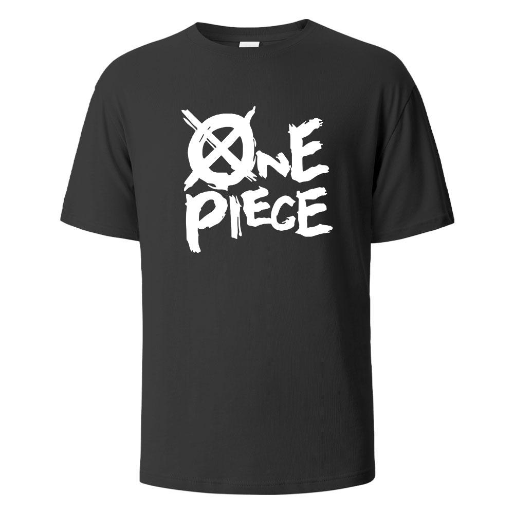 Футболка с принтом One Piece 100% хлопок летние футболки для мужчин женщин оверсайз повседневные топы
