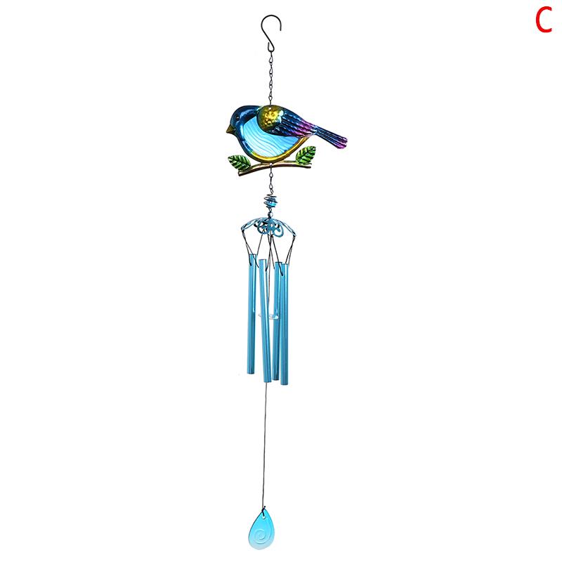 Портативные металлические стеклянные декоративные колокольчики с милыми птичками, подвесные колокольчики