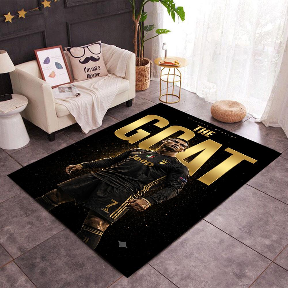 Ronaldo's Legacy Soccer Floor Rug Office Rug Perfect for Living Rooms Game Room Playrooms Decorate room Anti-slip Rug Office home decor