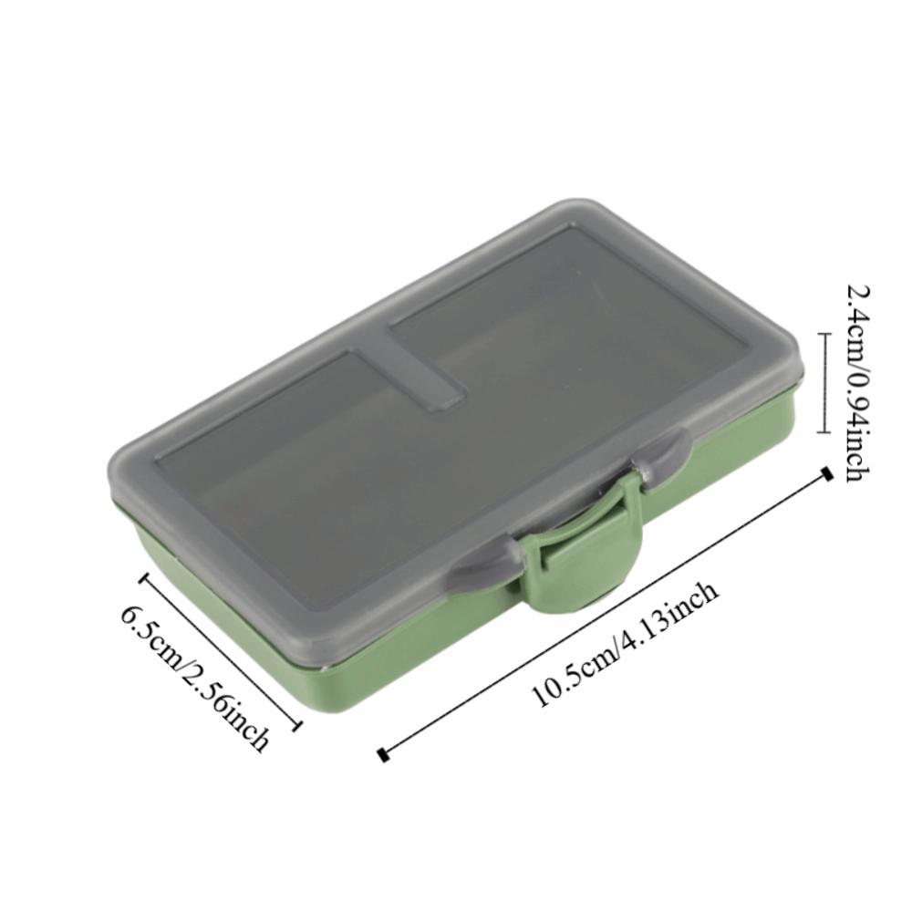 2PCS Multiple Grids Bait Storage Case PP Fishing Tackle Box Hook Bait Gadget Flying Fishing