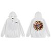 Unisex Hooded Zip-Up Sweatshirt Oversized Cotton Long Sleeve Casual Pullover
