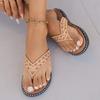 Женские тапочки 2024 года, новые летние сандалии на плоской подошве, шлепанцы, модные тапочки с открытым носком, нескользящая пляжная обувь для отдыха на природе, женские шлепанцы