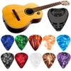 10X Guitar Picks & Guitar Pick Holder Set For Acoustic Guitar Electric Guitar Bass Ukulele Stick-on Holder (Random Color)