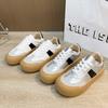 Белые туфли на платформе, женские, весна и осень, новые спортивные туфли для сноубординга, повседневные туфли на плоской подошве, модные, универсальные, для студентов