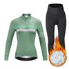 Winter Fleece Riding Bicycle Jerseys Cycling Clothing Set Keep Warm Women Long Sleeve Bicycle Clothes Suit