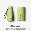 Mini Sun Umbrella Small Pocket Rain Travel Umbrella Vinyl Folding Umbrella UV Protection Sun Shade Pocket Parasol Capsule