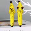 Resin Banana Man Figurine Sensory Toy Sculpture Unique Banana Statue Figurines Crafts Cartoon Banana Figure Desktop Decorative