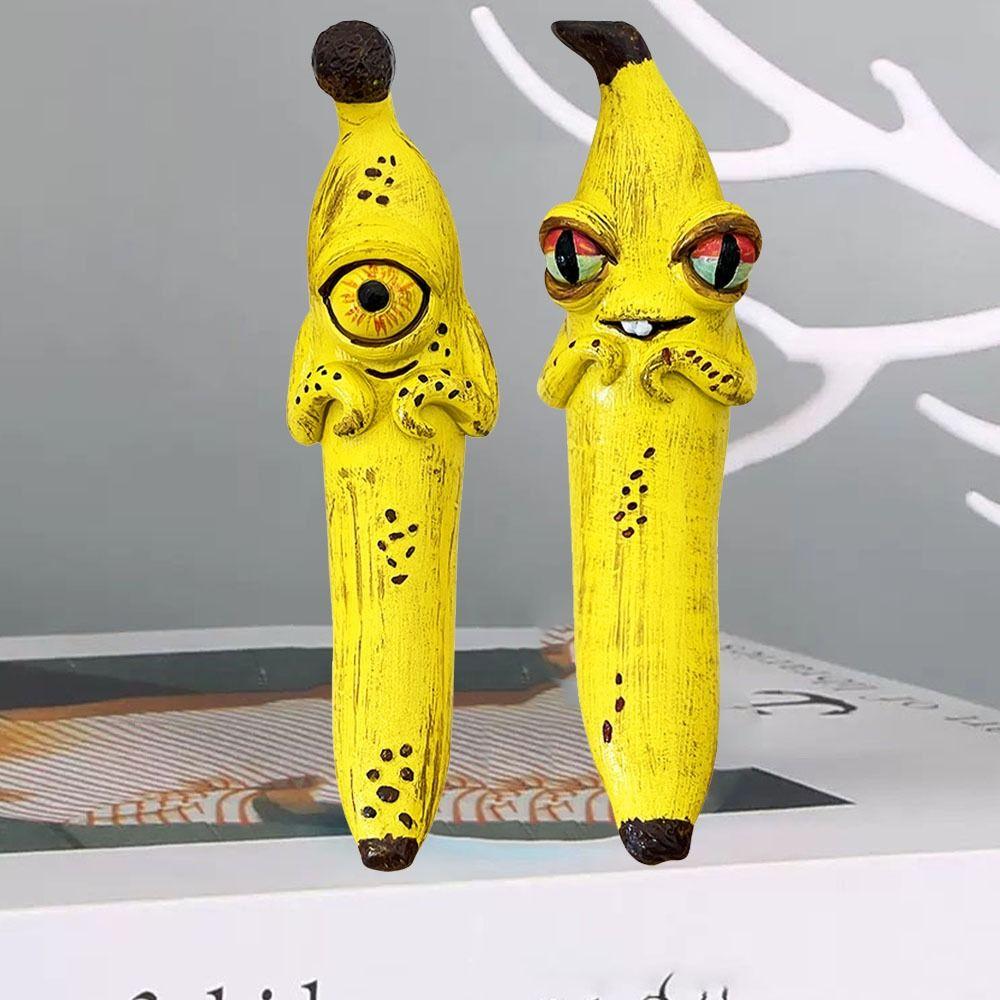 Resin Banana Man Figurine Sensory Toy Sculpture Unique Banana Statue Figurines Crafts Cartoon Banana Figure Desktop Decorative