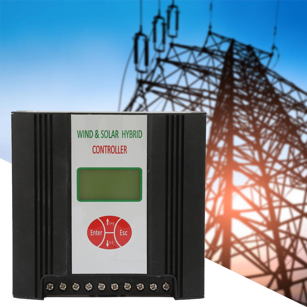 24V 300W 400W 600W Гибридный контроллер заряда от солнечной и ветровой энергии с ЖК-дисплеем(Ветер 600 Вт + Солнечная энергия 300 Вт)