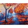 Maple Tree Street Landscape Picture By Numbers Kits Handmade 60x75cm Framed Home Decoration Wall Acrylic Paint Craft