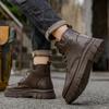 Fashion Men's Durable Anti - Skid Sole Chunky Sole British Style High Top Boots That Are Versatile for All Seasons Outdoors