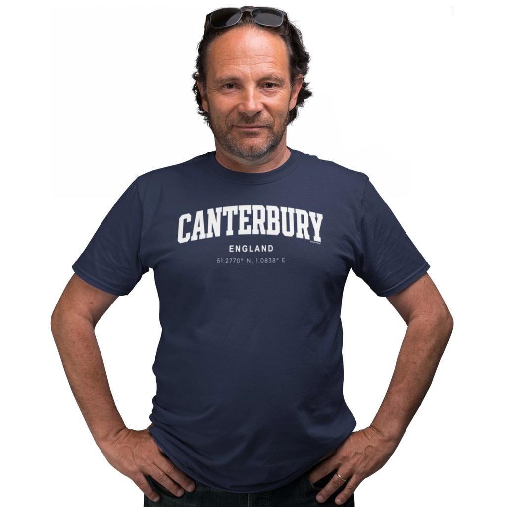 Футболка Canterbury в стиле Varsity с принтом и координатами, нанесенным вручную
