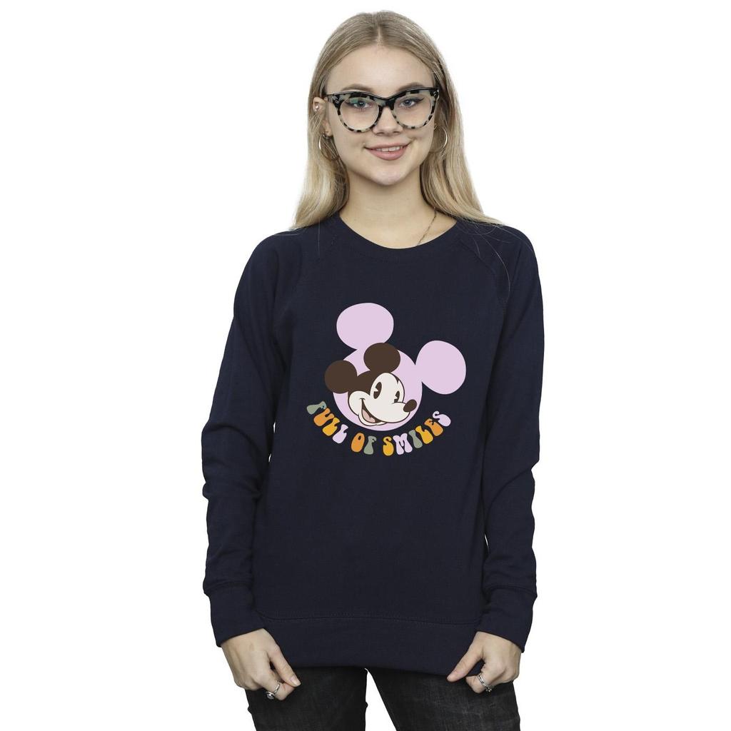 Disney Womens/Ladies Mickey Mouse Full Of Smiles Sweatshirt