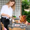 Стойка для запекания курицы из пивной банки с контейнером для ароматизаторов, жаровня из нержавеющей стали для гриля и духовки