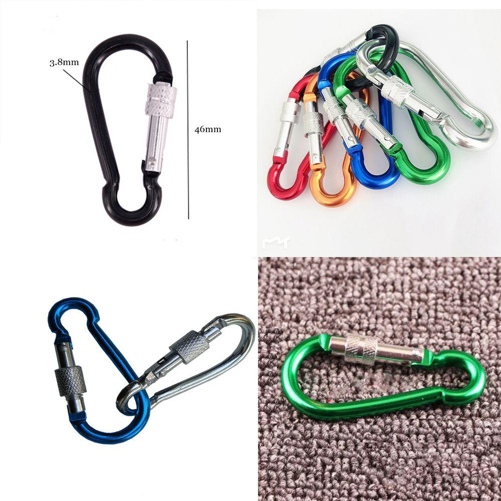 Multi-color Aluminium Equipment Alloy Carabiner Buckle Keychain Camping Hiking Hook Climbing Button