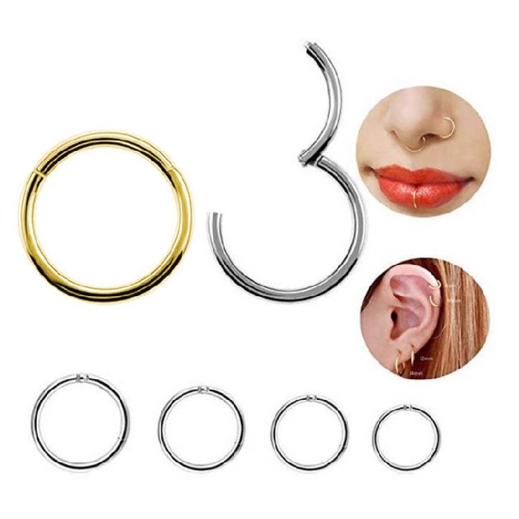Кольцо в нос из нержавеющей стали, Пирсинг тела, Пирсинг козелка, септума, Хрящевое кольцо