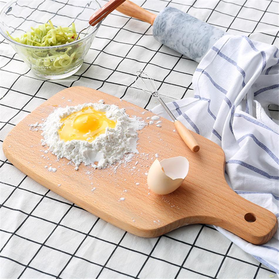 1 шт. разделочная доска из массива дерева, кухонная деревянная разделочная доска, доски для закусок из бука и черного ореха для пиццы, хлеба, фруктов, овощей