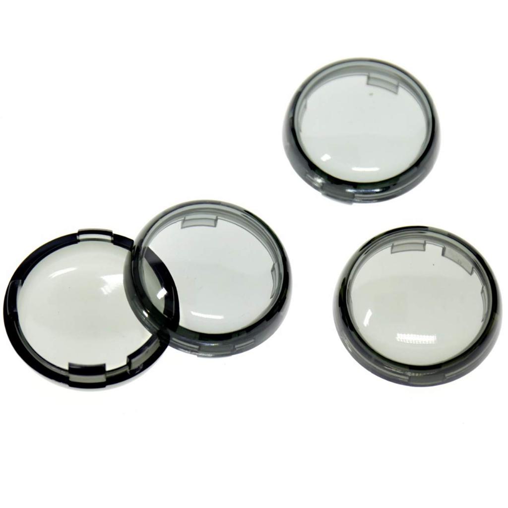 YIBO 4X Turn Signal Light Smoke Lens Cover with Bulb for 1986-2017 Harley Touring Dynasoftail Sportster Street Glide 883