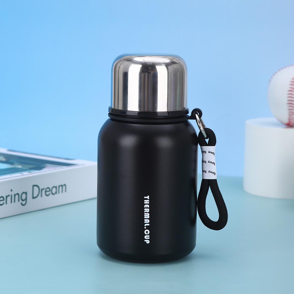 Stylish Stainless Steel Thermos Cup Simple and Compact Sling Water Cup Outdoor Portable Vacuum Bouncing Cup