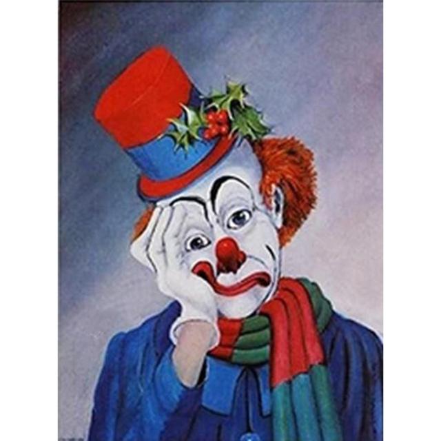 5D Diy Diamond Painting Humorous Clown Embroidery Full Round Drill Cross Stitch Kits Mosaic Pictures Handmade Home Decor