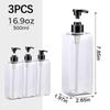3/1Pcs Plastic Shampoo Conditioner Dispenser Bottles Bathroom Empty Refillable Pump Lotion Bottle Cosmetic Soap Containers Set