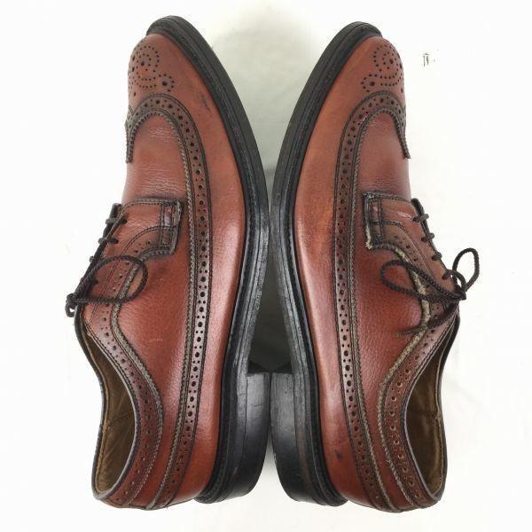 Винтажные туфли Johnston & Murphy Long Wingtip для бизнеса, сделано в США, коричневые, размер 9.5D 27.0-27.5, мужские(ИСПОЛЬЗОВАЛ)