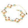 Gold-Plated Four-Leaf Clover Jade Bracelet: Chinese Style Handicraft