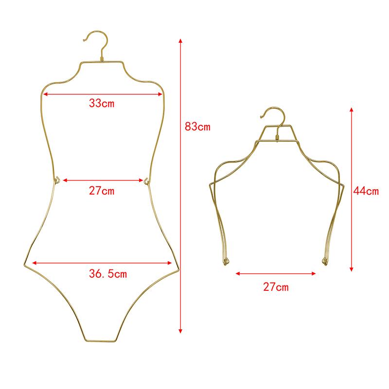 Вешалка для купальника из металлической проволоки, вешалка для бикини в форме тела, складная вешалка для хранения нижнего белья, вешалка для гардероба