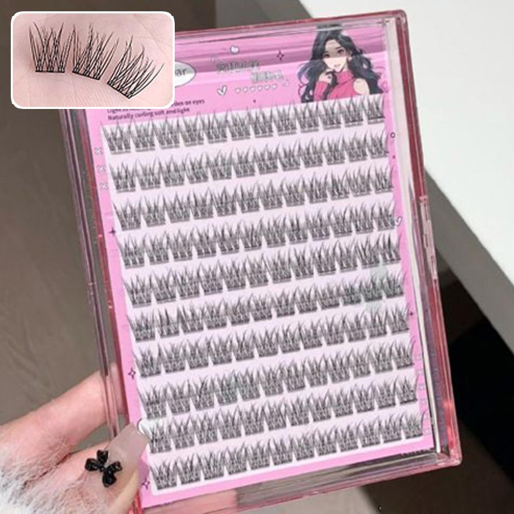 Накладные ресницы без клея Натуральный завиток Пучки ресниц Густые Сегментированные ресницы Наращивание Макияж