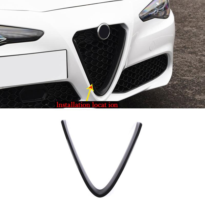 LUBTW1 Для Alfa Romeo Giulia 2017 2018 2019-2025 Автомобильные Передний Бампер Воздухозаборники Декоративная Накладка Рамка V Наклейка Логотип Чехол Аксессуары