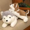 30/40/50CM Cute Husky Dog Plush Toy Stuffed Animal Soft Kawaii Lying Brown Gray Puppy Pillow Doll Toys for Birthday Xmas Gift