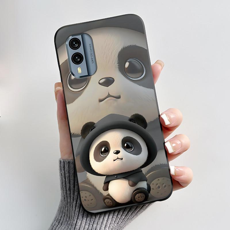 Shockproof Bumper Soft Cover For Nokia X30 5G Cute New Design Pattern Shell For Nokia XR21 With Jelly Color Viral Black Case