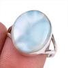 Natural Republic Larimar Gemstone 925 Solid Sterling Silver Gift Ring S.8 Y9J25