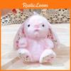 Plush Rabbit Keychain With Sitting Posture And Floral Design For Gift Bag