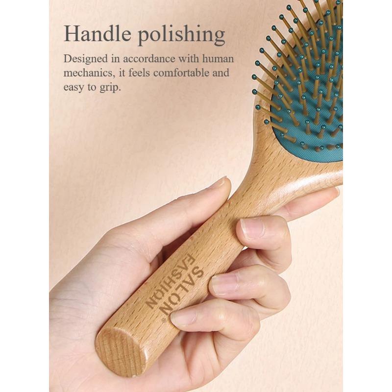 Высококачественная деревянная расческа, профессиональная здоровая подушка для здоровья, массажная щетка для выпадения волос, расческа для волос, уход за волосами, здоровая расческа