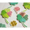 3D Stickers - Topper - Four-leaf Clovers - Glitter - Mixed - 15 X 7 Cm
