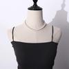 Luxury French Korean Style Long Necklace Women Choker Imitation Pearl Sweater Chain Clavicle Chain