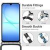 Coque pour Samsung Galaxy A17 4G/5G, AntiChoc Anti-Rayures Transparent avec Bandoulière Blanc