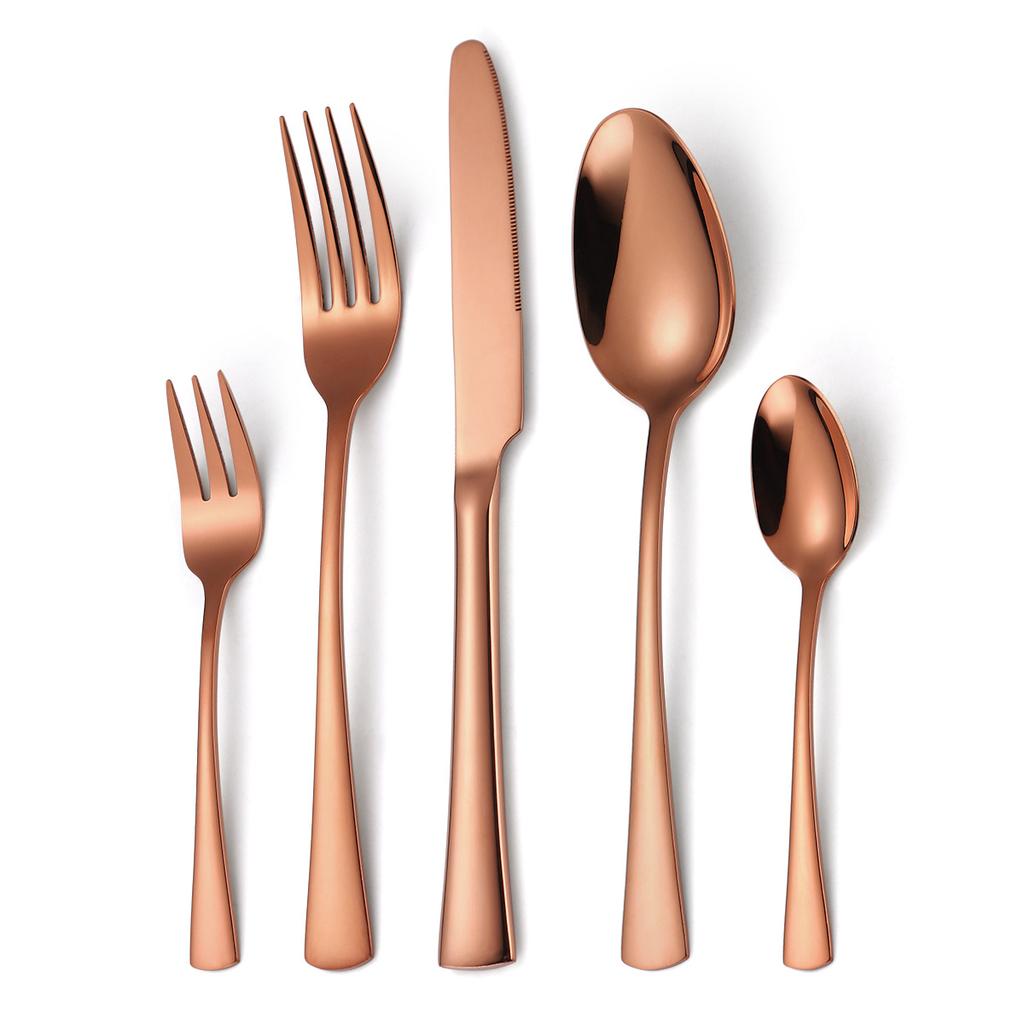 Набор столовых приборов черного цвета из нержавеющей стали, западная посуда, зеркальные столовые приборы, нож, вилка, ложка, столовая посуда, кухонные принадлежности