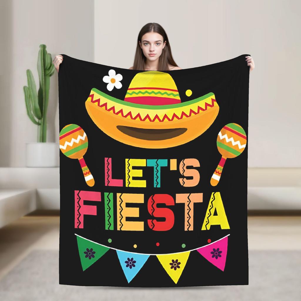 Let's Shift Праздничное Фланелевое Одеяло Fiesta Осеннее Мексиканский Друг Cinco De Mayo Мягкий Плед для Детской Постели Покрывало для Дивана-Кровати