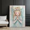 Pastel Angel of Prayer Pastel Angel of Prayer, 40X50 Cm, Gold Aluminum Frame, 230 Gsm Matte Paper